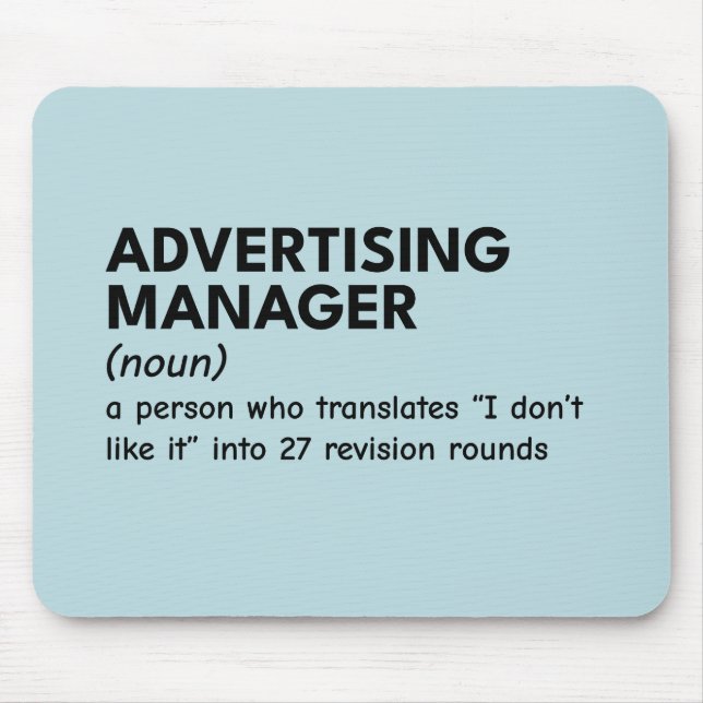 Definition von Fett-Marketing-Manager Mousepad (Vorne)