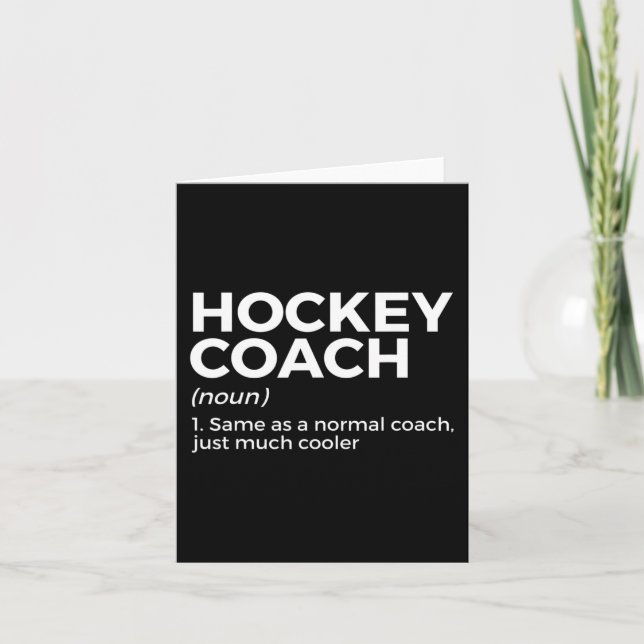 Definition von Fun Hockey Coach Karte (Vorderseite)
