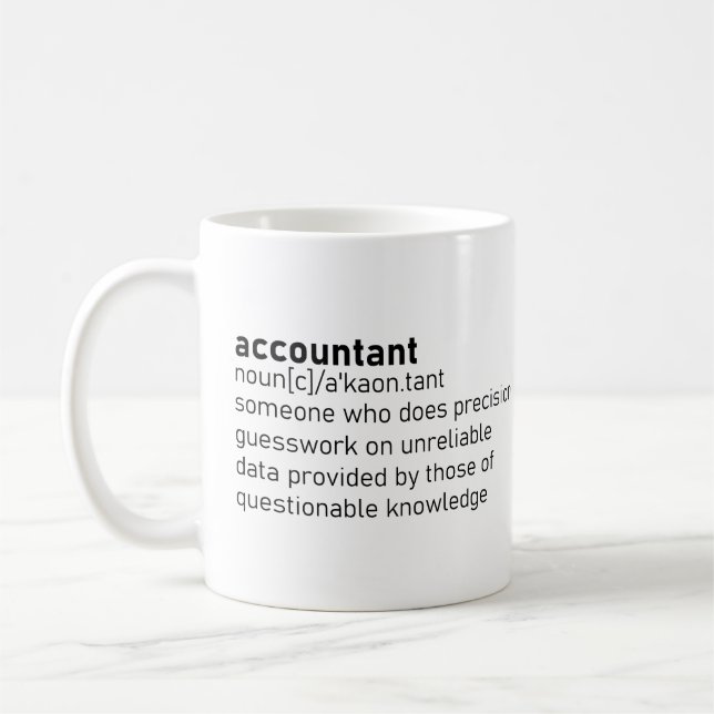 Definition von "Funny Accountant" Kaffeetasse (Links)