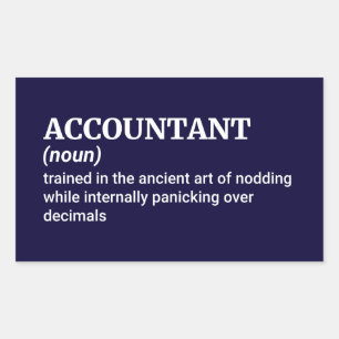 Definition von "Funny Accountant" Rechteckiger Aufkleber