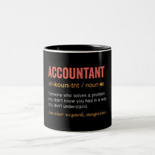 Definition von "Funny Accountant" Zweifarbige Tasse