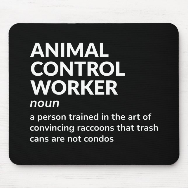 Definition von "Funny Animal Kontrolle Worker" Mousepad (Vorne)