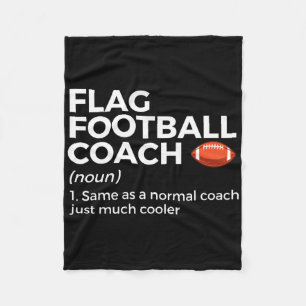 Definition von "Funny Flag Football Coach" Fleecedecke