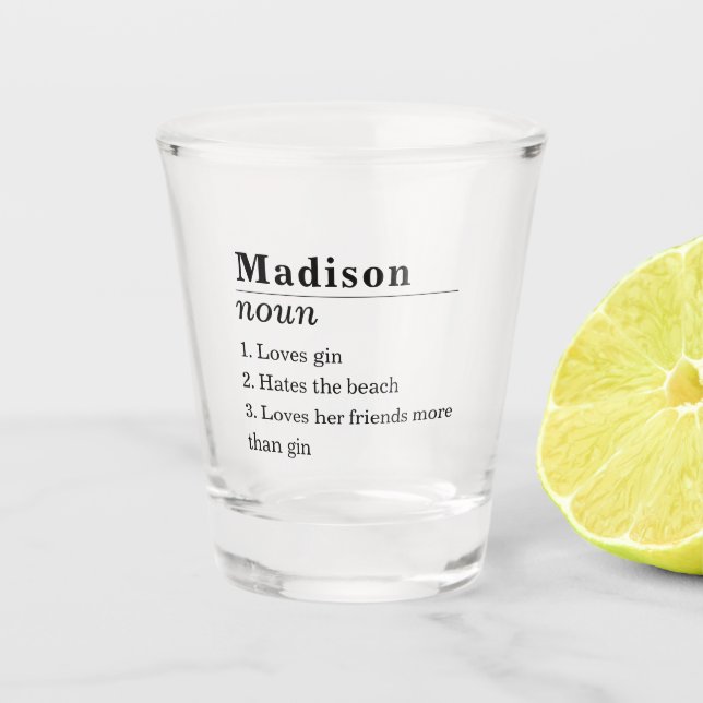 Definition von "Funny Friend" Personalisiert Schnapsglas (Vorderseite)