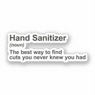 Definition von "Funny Hand Sanitizer" Aufkleber