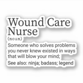 Definition von "Funny Wound Care Nurse" Aufkleber