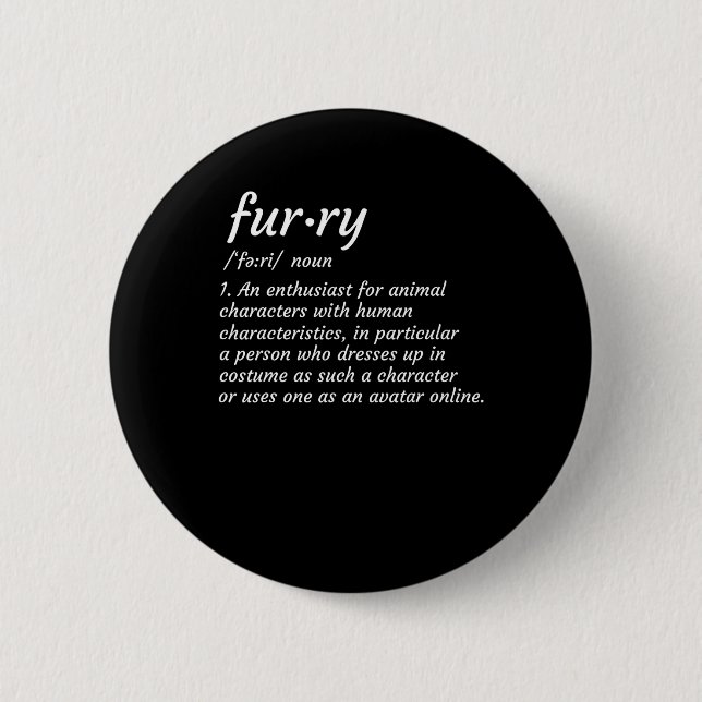 Definition von Furnier Fandom Furries Design Cospl Button (Vorderseite)