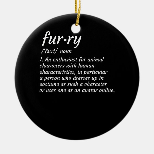 Definition von Furnier Fandom Furries Design Cospl Keramik Ornament (Vorne)