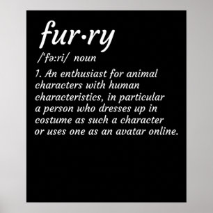Definition von Furnier Fandom Furries Design Cospl Poster