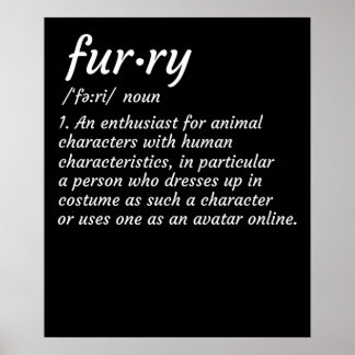 Definition von Furnier Fandom Furries Design Cospl Poster