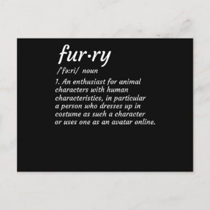 Definition von Furnier Fandom Furries Design Cospl Postkarte