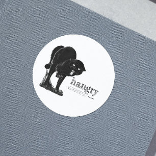 Definition von Hangry Vintage böse, lustige Schwar Aufkleber