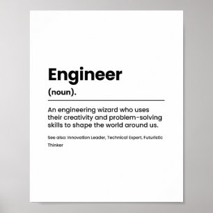 Definition von Ingenieuren Poster