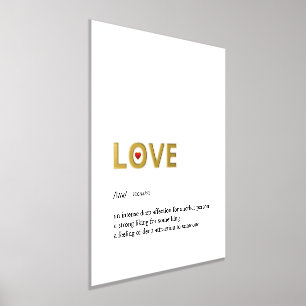 Definition von LOVE minimal Weißgold Foliendrucke