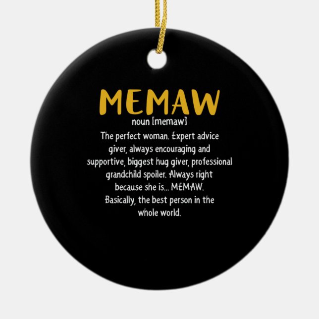 Definition von Mutter Art Memaw Keramik Ornament (Vorne)