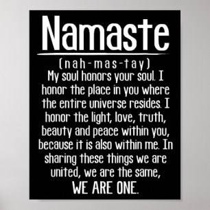 Definition von Namaste Meditation Yoga Hindu Buddh Poster