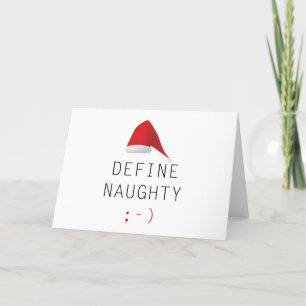Definition von Naughty Feiertagskarte
