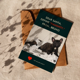 Definition von Naughty   Niedliches und lustiges F Feiertagskarte