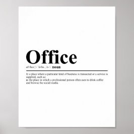 Definition von Office | Funny Zitat Poster
