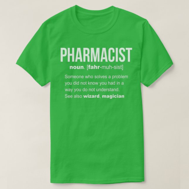 Definition von Pharmazie-Liebhabern T-Shirt (Design vorne)