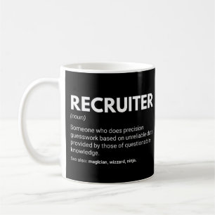 Definition von Recruiter und Human Resources Manag Kaffeetasse