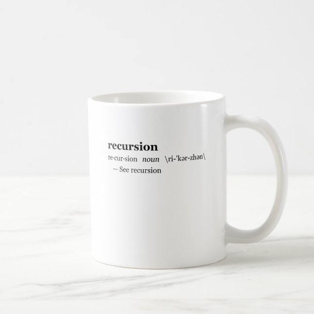 Definition von Rekursion Tasse (Rechts)