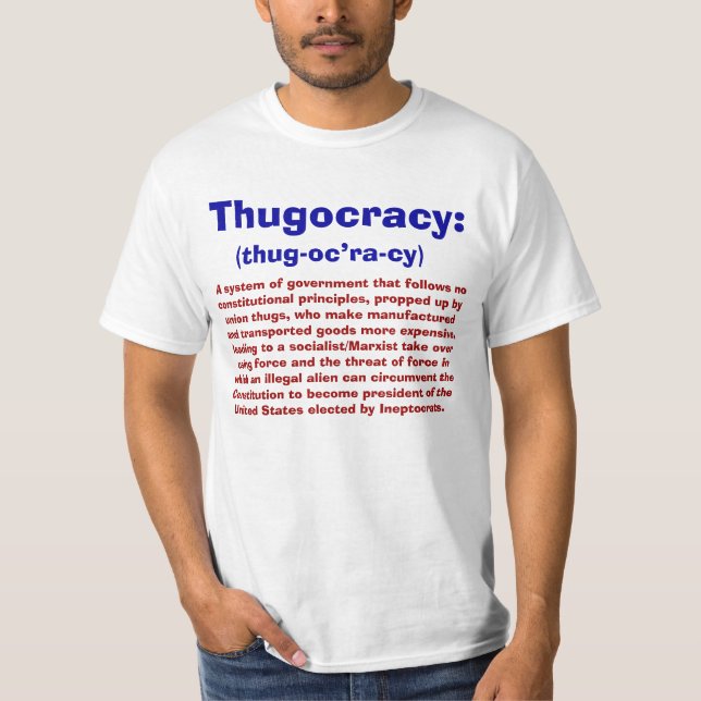 Definition von Thugocracy T - Shirts (Vorderseite)