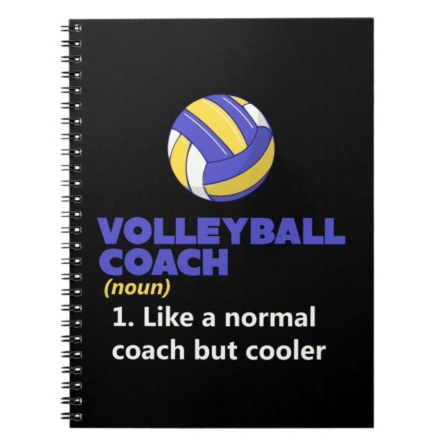Definition von Volleyball-Coach Notizblock (Vorderseite)