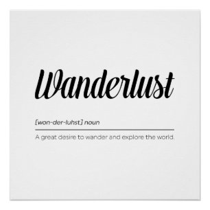 Definition von Wanderlust Poster