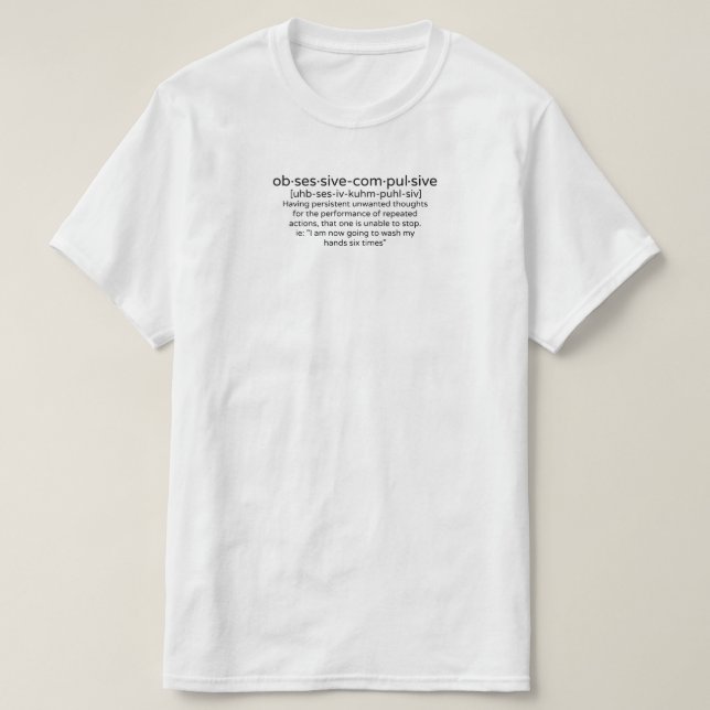 Definition von zwanghaftem Personal T-Shirt (Design vorne)