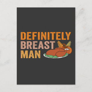 Definitiv Brust Man Funny Erntedank Türkei Einladungspostkarte
