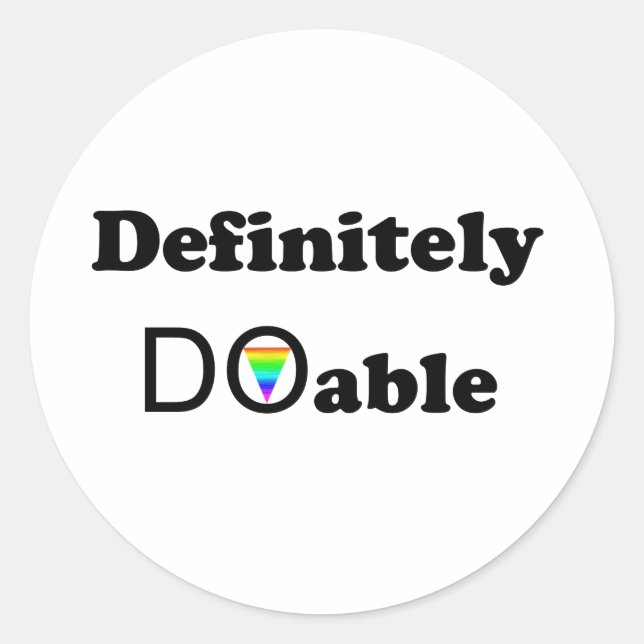 Definitiv dotierbar runder aufkleber (Vorderseite)