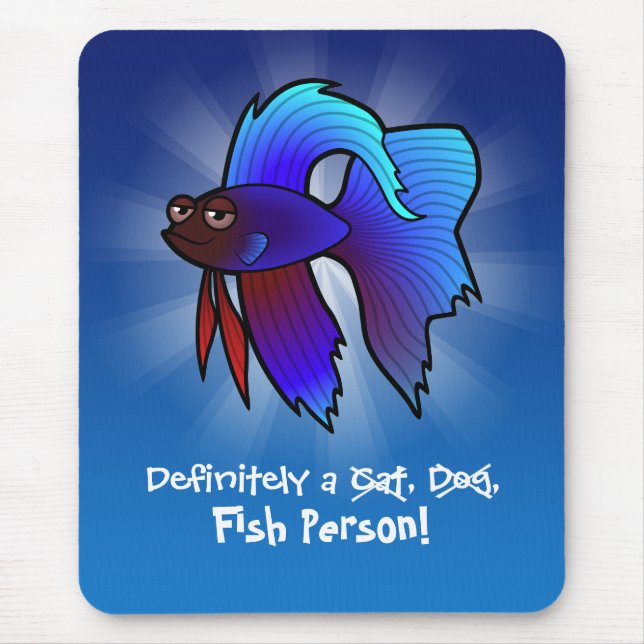 Definitiv eine Fischperson (Betta Fisch) Mousepad (Vorne)