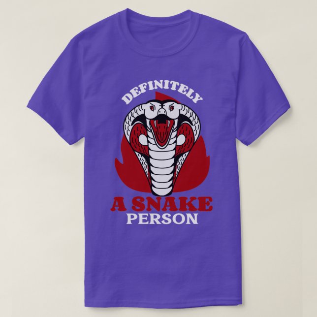 Definitiv eine Schlange Person Funny Snake T-Shirt (Design vorne)