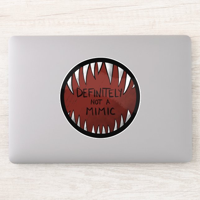Definitiv kein Mimic D&D Gaming Geschenke Aufkleber (Computer)