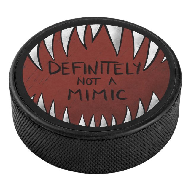 Definitiv kein Mimic D&D Gaming Geschenke Eishockey Puck (3/4)