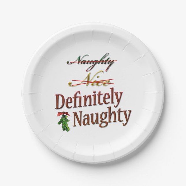 Definitiv naughty pappteller (Vorderseite)