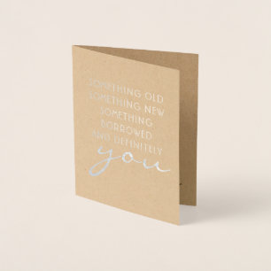 Definitiv YOU - Funny Bridesmaid Vorschlag Folienkarte