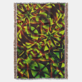 Deformierte Krawatte gebrannter, grüner Bänder Decke