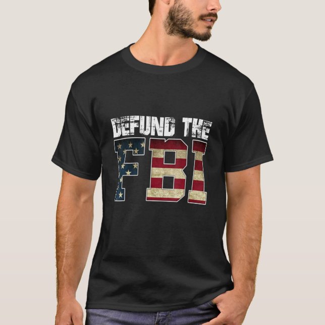 Defund the FBI Bundesstaatlich Bureau Anti FBI Kor T-Shirt (Vorderseite)