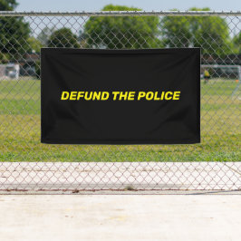 Defund the Police black gelb typography modern Banner