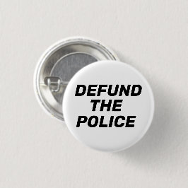 "Defund the Police" - Schwarz-weiß Button
