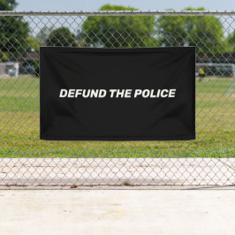 Defund the Police Schwarz-weiß typography modern Banner