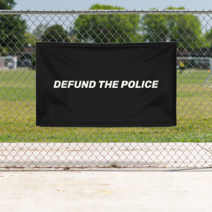 Defund the Police Schwarz-weiß typography modern Banner