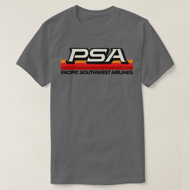 Defunktional PSA Airlines 70er 80er Pacific Califo T-Shirt (Design vorne)