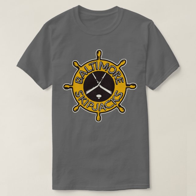Defunktionale Baltimore Skipjacks Hockey Team T-Shirt (Design vorne)
