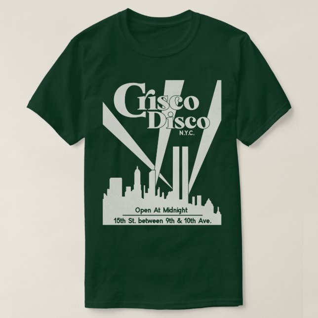 Defunktionale Crisco Disco 70er 80er Gay Nightclub T-Shirt (Design vorne)