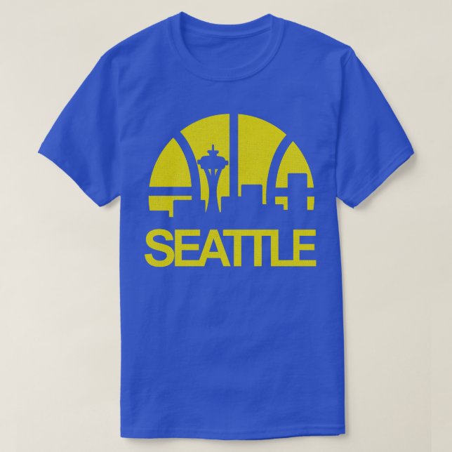 Defunktionale Seattle Supersonics Skyline T-Shirt (Design vorne)