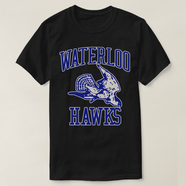 Defunktionale Waterloo Hawks Basketball Team TShir T-Shirt (Design vorne)