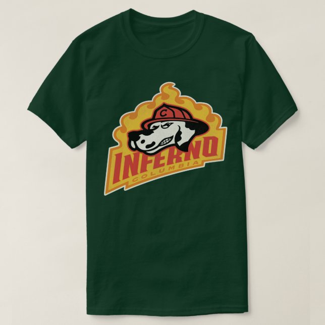 Defunktionierte Columbia Inferno Hockey-Mannschaft T-Shirt (Design vorne)